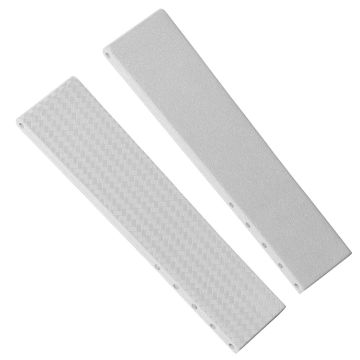 WatchGecko 400 Italian Rubber Strap 2 Additional Parts - White - 22mm