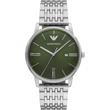Emporio Armani Minimalist Silver / Green 42mm