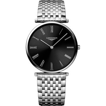Longines La Grande Classique Quartz 36 Stainless Steel / Black - Roman / Bracelet