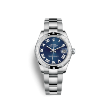 Rolex Datejust 31 Stainless Steel Domed Diamond / Oyster / Blue - Roman
