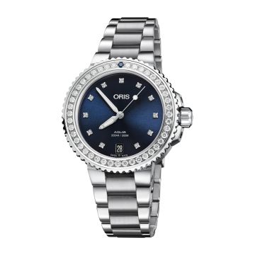Oris Aquis Date Diamonds 36.5 Stainless Steel - Diamond / Blue - Diamond / Bracelet