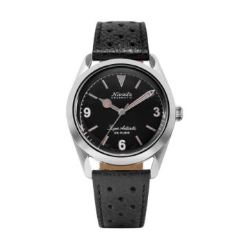 Nivada Grenchen Super Antarctic 3.6.9. Black / Stainless Steel / Black Racing