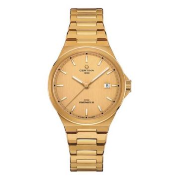 Certina DS-7 Powermatic 80 Yellow Gold / Champagne / Bracelet