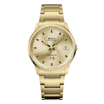 Mido Commander Lady Yellow Gold / Champagne / Bracelet