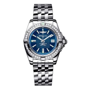Breitling Galactic 32 Stainless Steel / Diamond / Metallica Blue / Bracelet