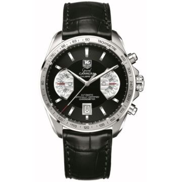 TAG Heuer Grand Carrera Calibre 17 RS 43 Stainless Steel / Black / Alligator