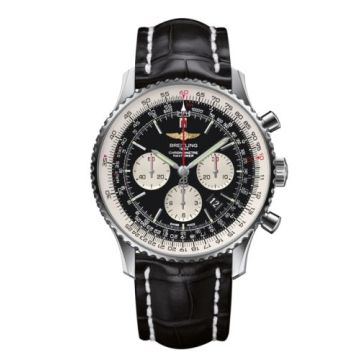 Breitling Navitimer 01 46 Stainless Steel / Black / Croco / Pin