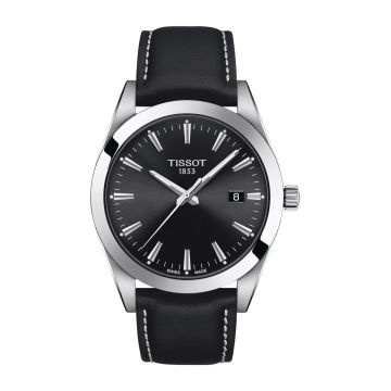 Tissot Gentleman Quartz Stainless Steel / Black / Strap