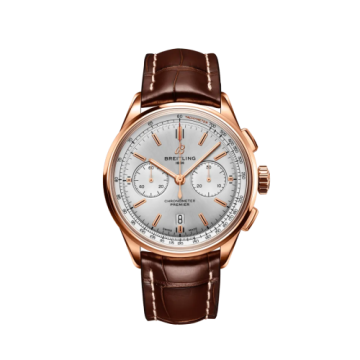 Breitling Premier B01 Chronograph 42 Red Gold / Silver / Alligator