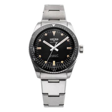Vulcain Skindiver Nautique - Black with Khaki Brown Lum 660170A07