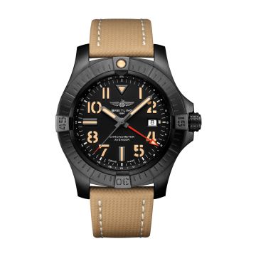 Breitling Avenger Automatic GMT 45 Night Mission / Black / Military / Pin