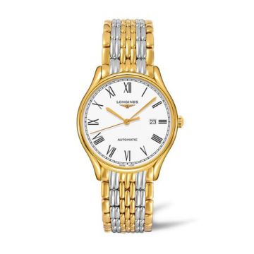 Longines Lyre 40 Automatic PVD Gold / White - Roman / Bracelet