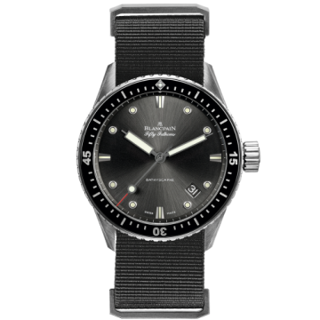 Blancpain Fifty Fathoms Bathyscaphe Stainless Steel / Grey / Grey Nato