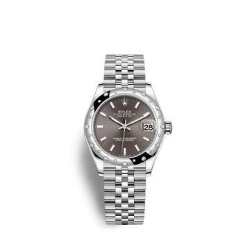 Rolex Datejust 31 Stainless Steel Domed Diamond / Jubilee / Grey