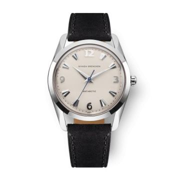 Nivada Grenchen Antarctic 35 Eggshell - White Luminova / Stainless Steel / Black