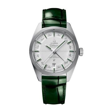 Omega Globemaster Annual Calendar Platinum / Silver / Green