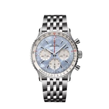 Breitling Navitimer B01 Chronograph 41 Stainless Steel / Blue MOP Japan / Bracelet
