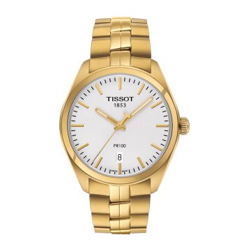 Tissot PR 100 Quartz 39 Stainless Steel / Yellow Gold PVD / Silver / Bracelet