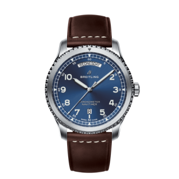 Breitling Navitimer 8 Automatic Day & Date 41 Stainless Steel / Blue / Brown Calf / Pin