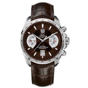 TAG Heuer Grand Carrera Calibre 17 RS 43 Stainless Steel / Brown / Alligator