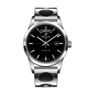 Breitling Transocean Day & Date Stainless Steel / Black / Racer