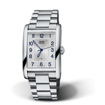 Oris Rectangular Date 30 Stainless Steel / Silver - Arabic / Bracelet