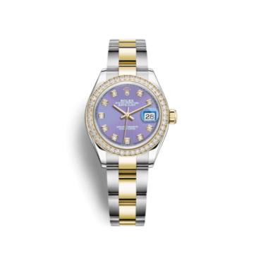 Rolex Lady-Datejust 28 Rolesor Yellow Diamond / Oyster / Lavender Diamond
