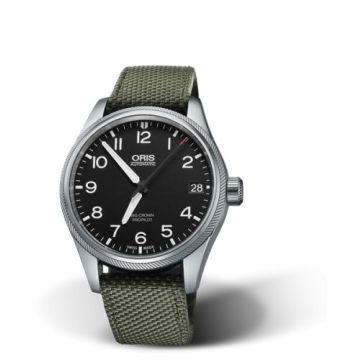 Oris Big Crown ProPilot Big Date Stainless Steel / Black / Green Textile