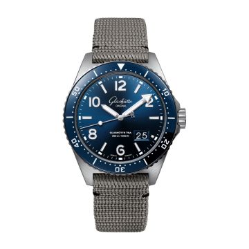 Glashütte Original SeaQ Panorama Date Stainless Steel / Blue / Synthetic - Folding