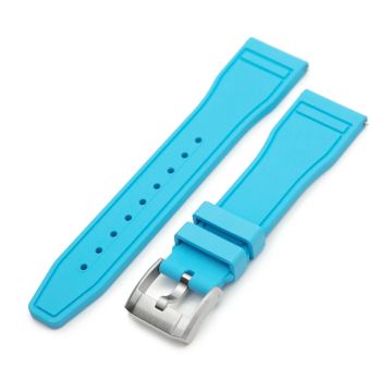 Quick Release Sky Blue Pilot FKM rubber watch strap, 20mm or 22mm - 20mm