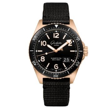 Glashütte Original SeaQ Panorama Date Red Gold / Black / Synthetic - Folding