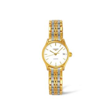 Longines Lyre 25 Automatic PVD Gold / White / Bracelet