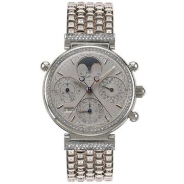 IWC Schaffhausen Da Vinci Perpetual Rattrapante Platinum / Diamond / Silver / English / Bracelet