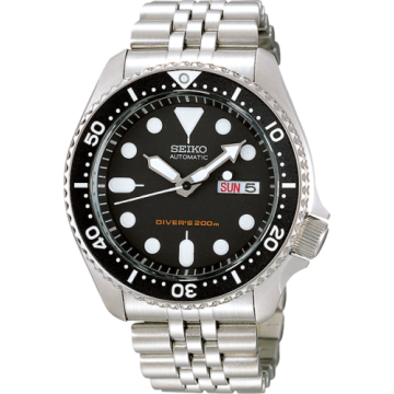 Seiko SKX007 Black / Stainless Steel
