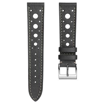Boutsen Racing Handmade Patina Leather Watch Strap - Platinum - 21mm