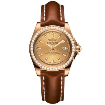 Breitling Galactic 32 Sleek Edition Rose Gold / Diamond / Golden Sun / Calf