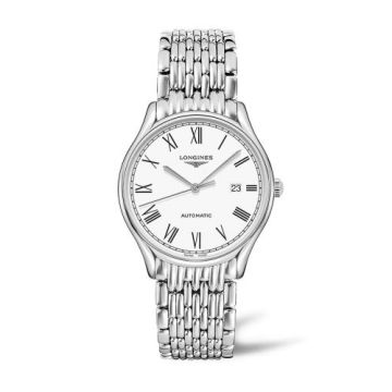 Longines Lyre 40 Automatic Stainless Steel / White - Roman / Bracelet