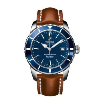 Breitling Superocean Heritage 42 Stainless Steel / Blue / Gun Blue / Calf