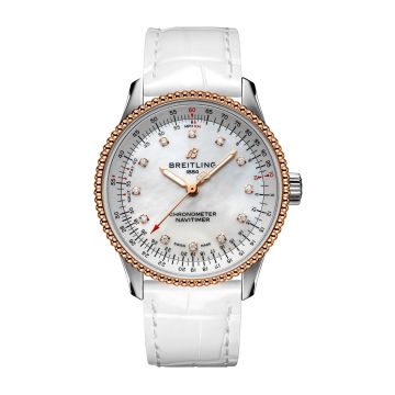 Breitling Navitimer 1 35 Automatic Stainless Steel / Red Gold / MOP / Croco / Pin