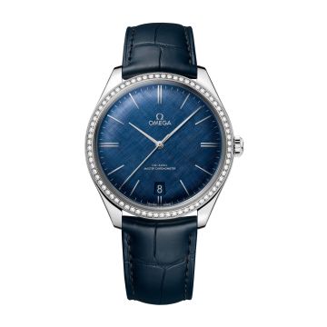 Omega De Ville Trésor Master Chronometer Stainless Steel / Diamond / Blue