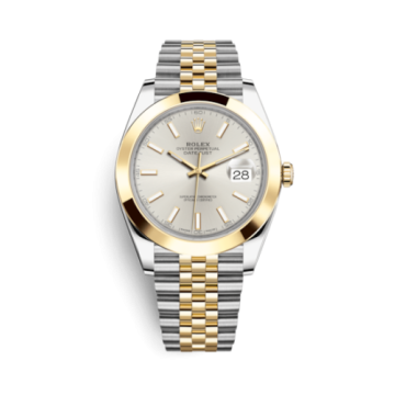 Rolex Datejust 41 Rolesor Yellow Smooth / Jubilee / Silver