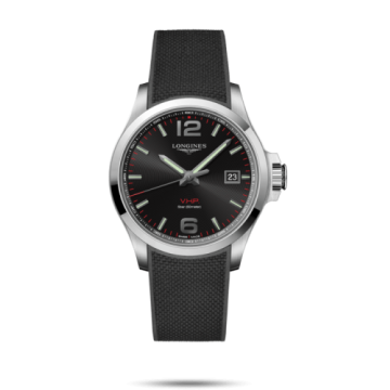 Longines Conquest V.H.P. 43 Stainless Steel / Black / Rubber