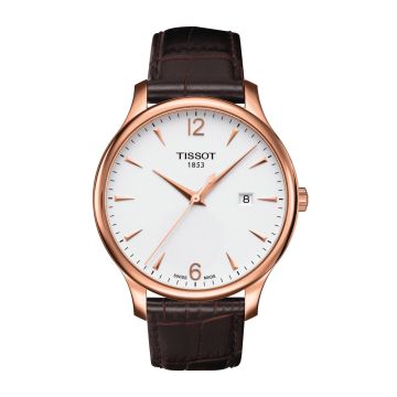 Tissot Tradition Quartz 42 Rose Gold PVD / Silver / Strap