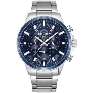 Police Kismet Day-Date Silvery / Blue