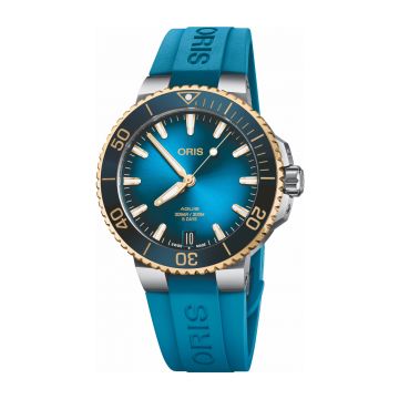 Oris Aquis Date Calibre 400 41.5 Stainless Steel - Yellow Gold / Blue / Rubber