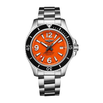Breitling Superocean 42 Stainless Steel / Orange / Bracelet