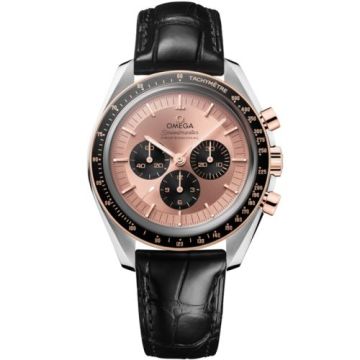 Omega Speedmaster Professional Moonwatch 3861 Stainless Steel - Sedna Gold / Pink / Alligator