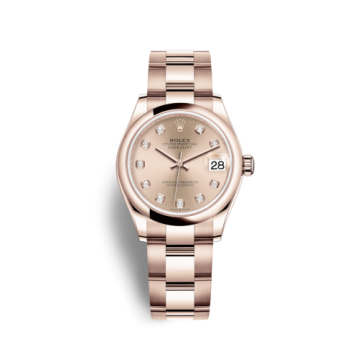 Rolex Datejust 31 Rose Gold / Domed / Rose - Diamond / Oyster