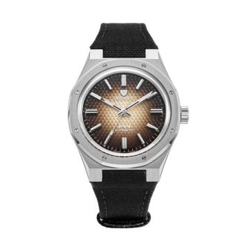 Nivada Grenchen F77 Stainless Steel / Brown Smoked / Black / Velcro