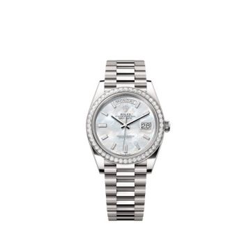 Rolex Day-Date 40 White Gold - Diamond / MOP - Baguette